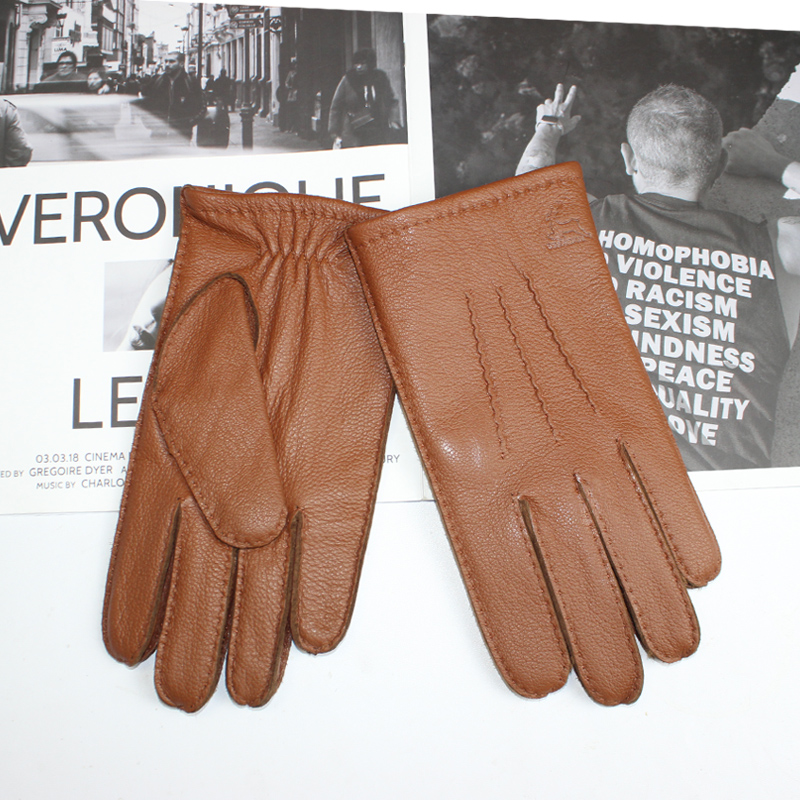 Leather Driving Glove - Высококачественные мужские перчатки из оленьей кожи