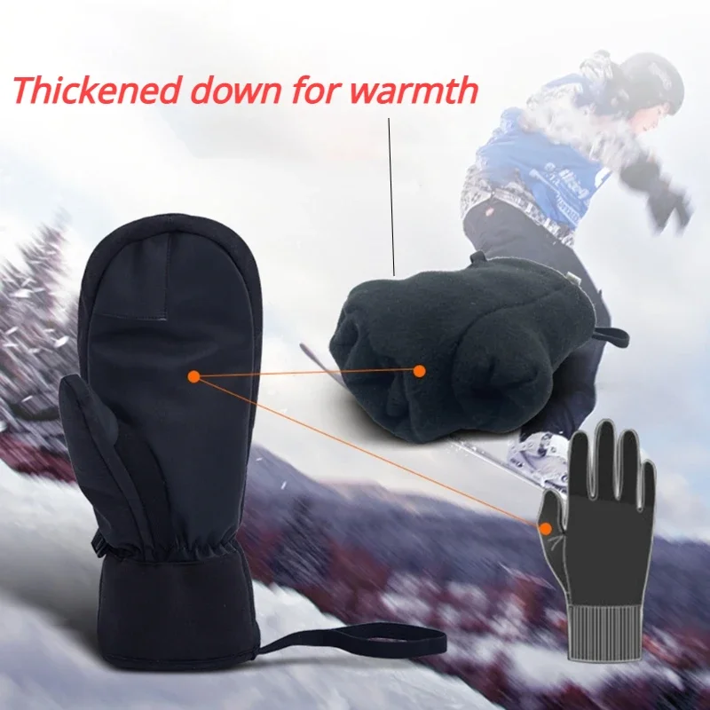 Ski Glove Waterproof - Зимние лыжные перчатки, водонепроницаемые, с сенсорным
