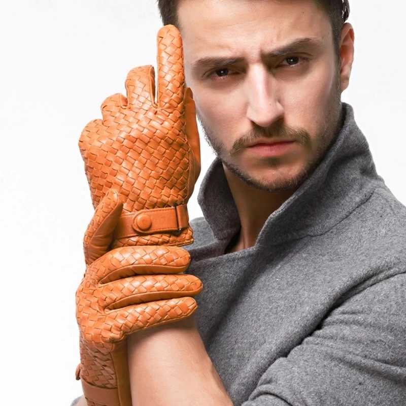 Leather Driving Glove - Мужские перчатки из натуральной козьей кожи,
