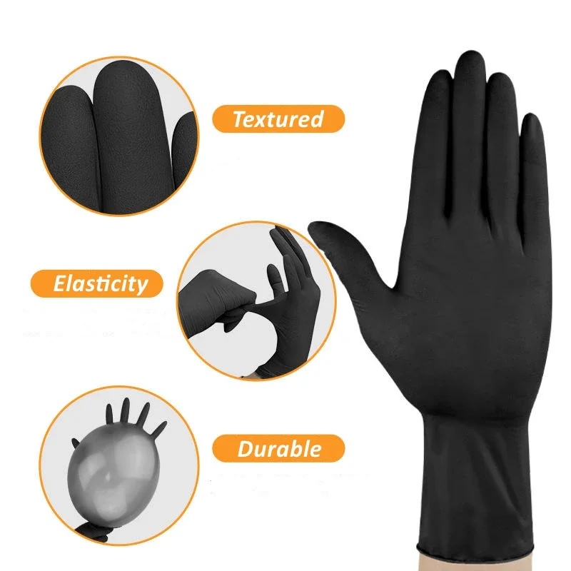 10/20/50/100 шт. черные нитрил – обзор и цена Nitrile Mechanic Glove